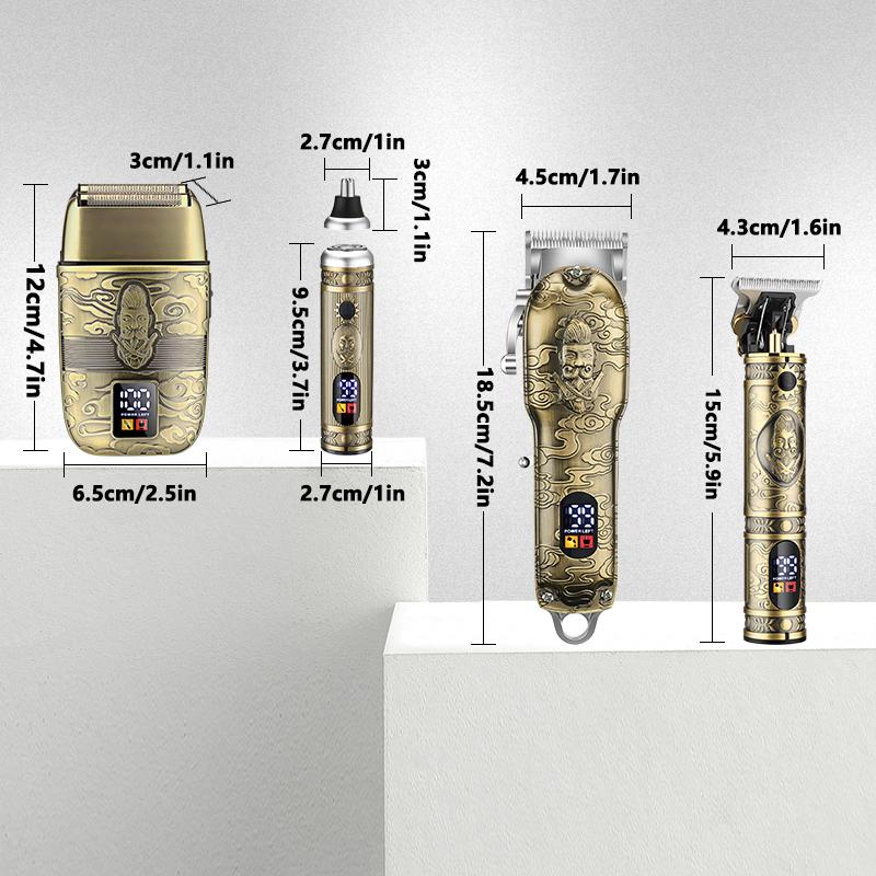 Hair Clippers for Men,T-Blade Trimmer,Nose Hair Trimmer,Hair Shaver Set,Clippers for Men Professional,Clippers for Hair Cutting,Electric Razor for Men, LCD Display