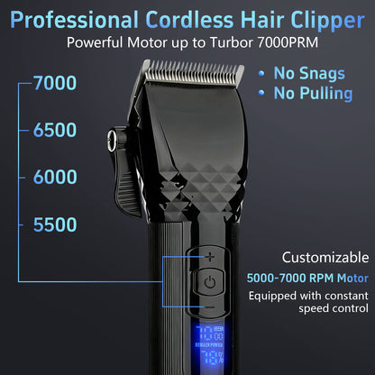 Amuliss Hair Clippers for Men,Professional Barber Clippers and Trimmer Set,Mens Cordless Hair Clipper for Barber,T-Blade Trimmer Set