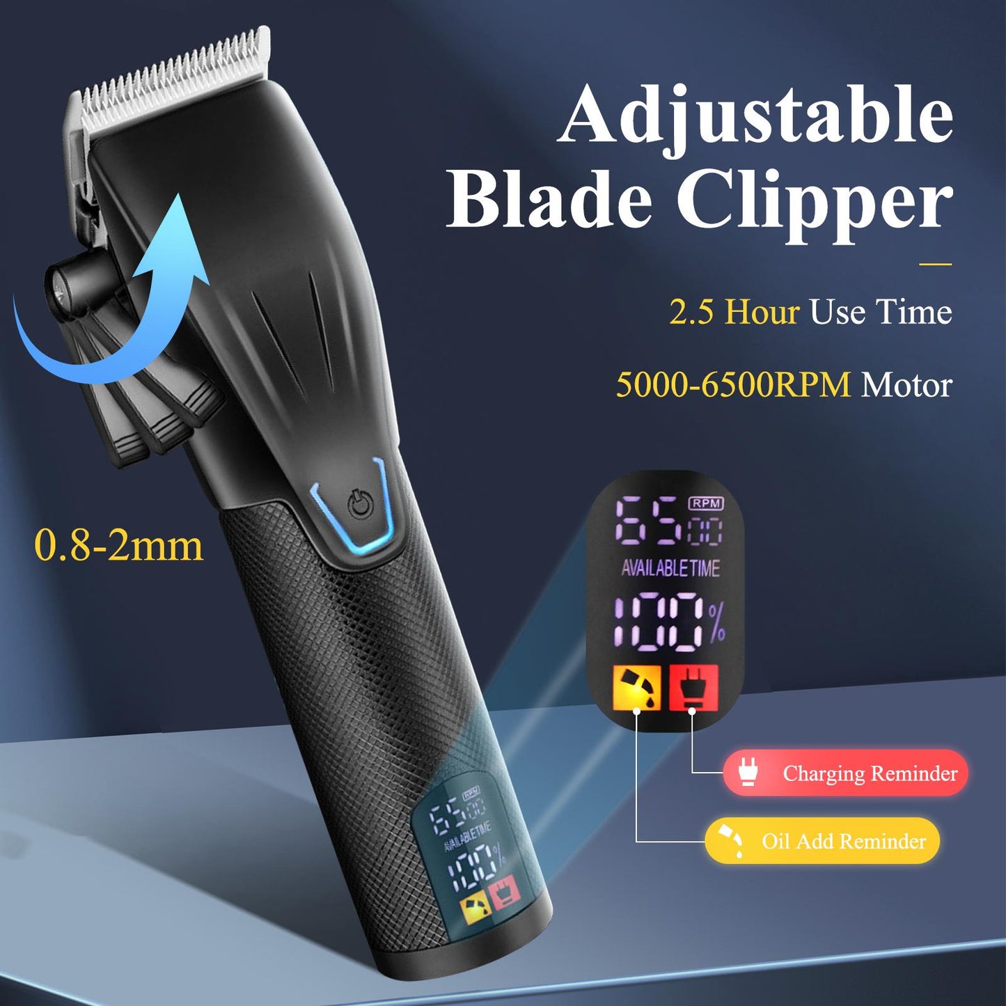Professional Hair Clippers & Trimmer & Foil Shaver Kit Cordless Mens Beard Trimmer Set for Hair Cutting Family Barber with 8 Guides and Case