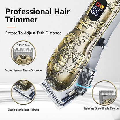 Hair Clippers for Men,T-Blade Trimmer,Nose Hair Trimmer,Hair Shaver Set,Clippers for Men Professional,Clippers for Hair Cutting,Electric Razor for Men, LCD Display