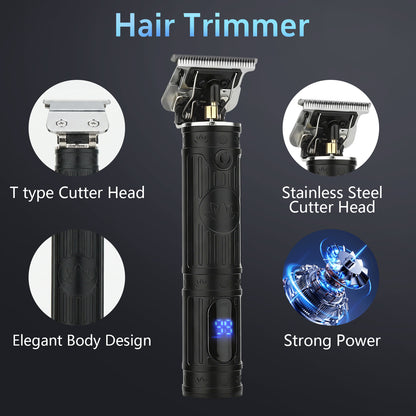 Amuliss Hair Clippers for Men,Professional Barber Clippers and Trimmer Set,Mens Cordless Hair Clipper for Barber,T-Blade Trimmer Set