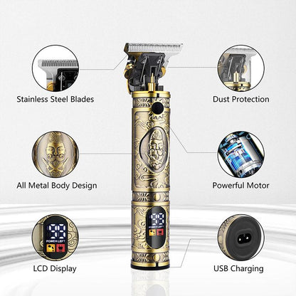 Hair Clippers for Men,T-Blade Trimmer,Nose Hair Trimmer,Hair Shaver Set,Clippers for Men Professional,Clippers for Hair Cutting,Electric Razor for Men, LCD Display