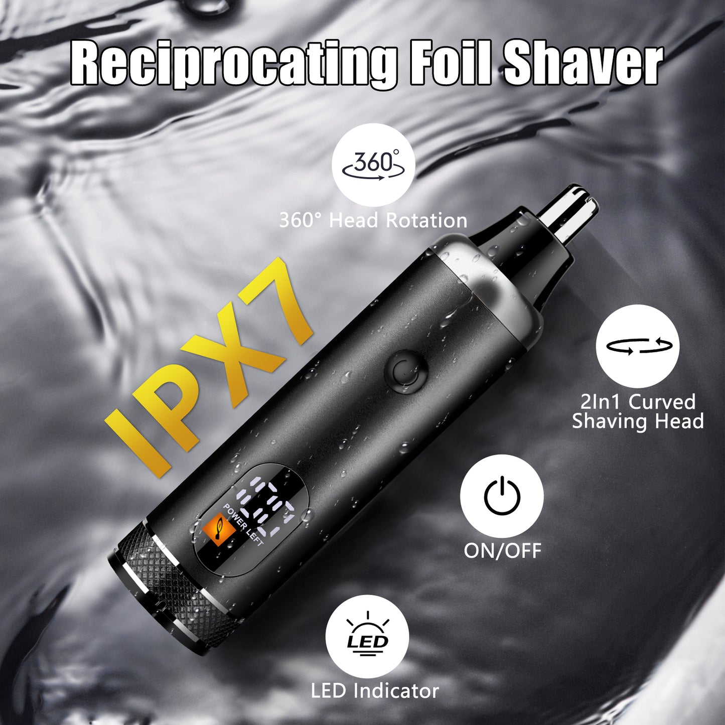 AMULISS Professional Hair Clippers and Trimmer Set for Men, Beard Trimmer & Foil Shaver & Nose Trimmer Kit, Cordless Mens Clippers and Grooming Kit for Hair Cutting, Beard Styling, Home, Barber