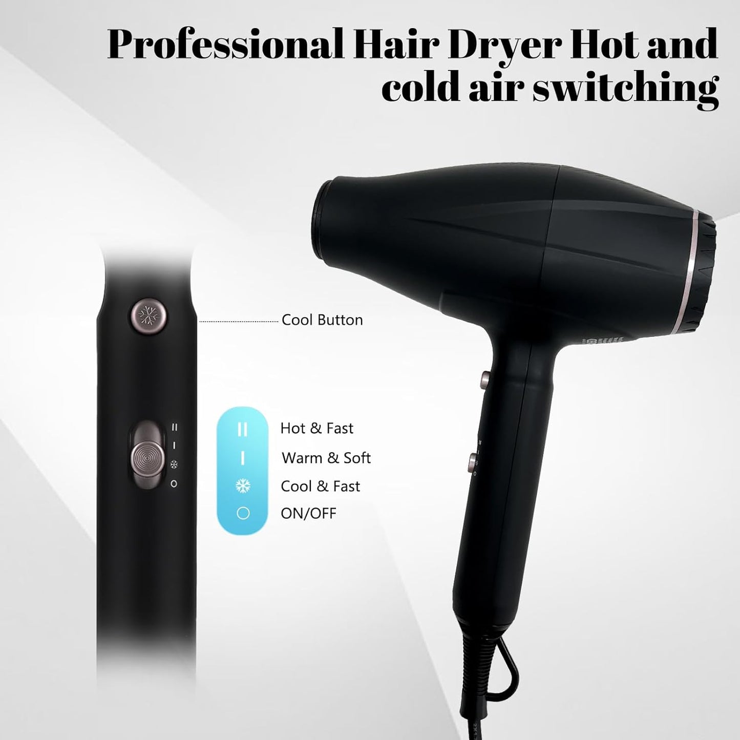 AMULISS Professional Hair Clippers and Zero Gapped Trimmer Kit for Men, Cordless Barber Clipper, Beard Trimmer Haircut Clippers Grooming Set，with Hair Dryer