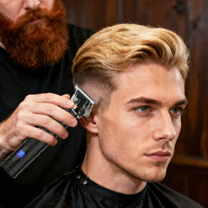 Amuliss Hair Clippers for Men,Professional Barber Clippers and Trimmer Set,Mens Cordless Hair Clipper for Barber,T-Blade Trimmer Set