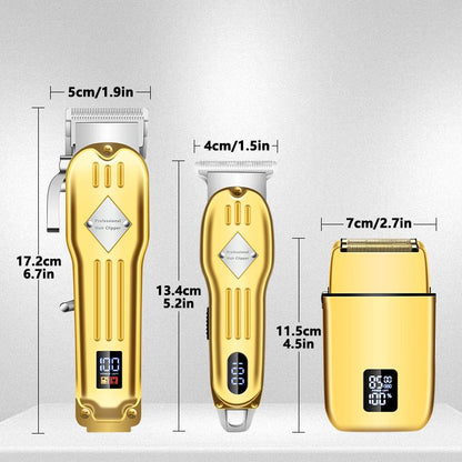AMULISS Hair Clippers Professional Cordless for Men, Electric Foil Shavers Razor & Beard Hair Trimmer Kit, Rechargeable Hair Cut Machines Fade Clippers Set, 3 in1 Beard Trimming Kit for Home, Barber